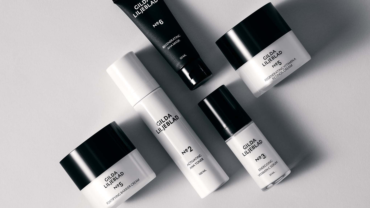 Přírodní kosmetika proti stárnutí: Sada produktů Gilda Liliébaud pro zpevnění pleti a prevenci stárnutí.